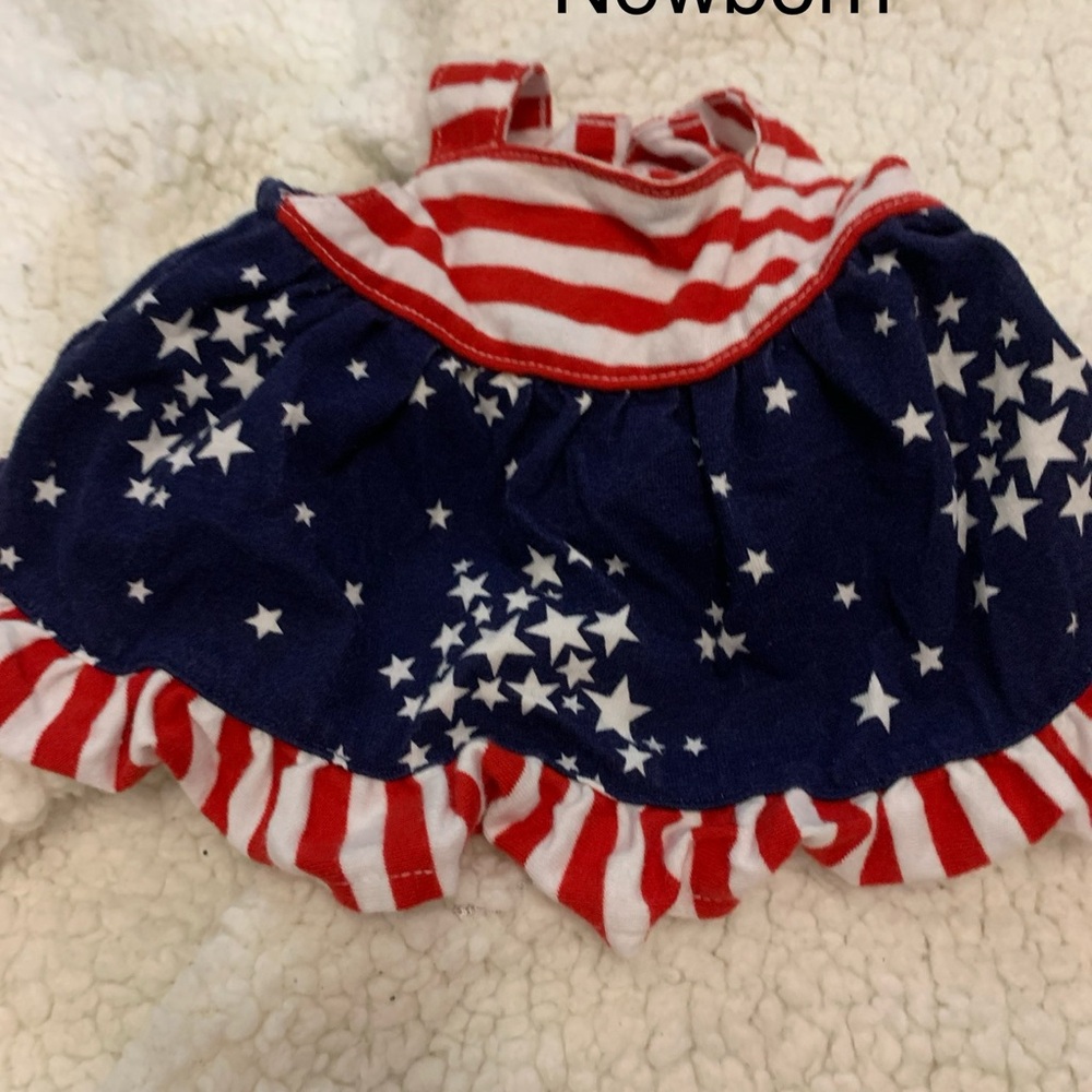 Patriotic Stars and Stripes Baby Dress